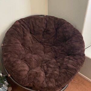 Cozy Brown Papasan Chair Cushion